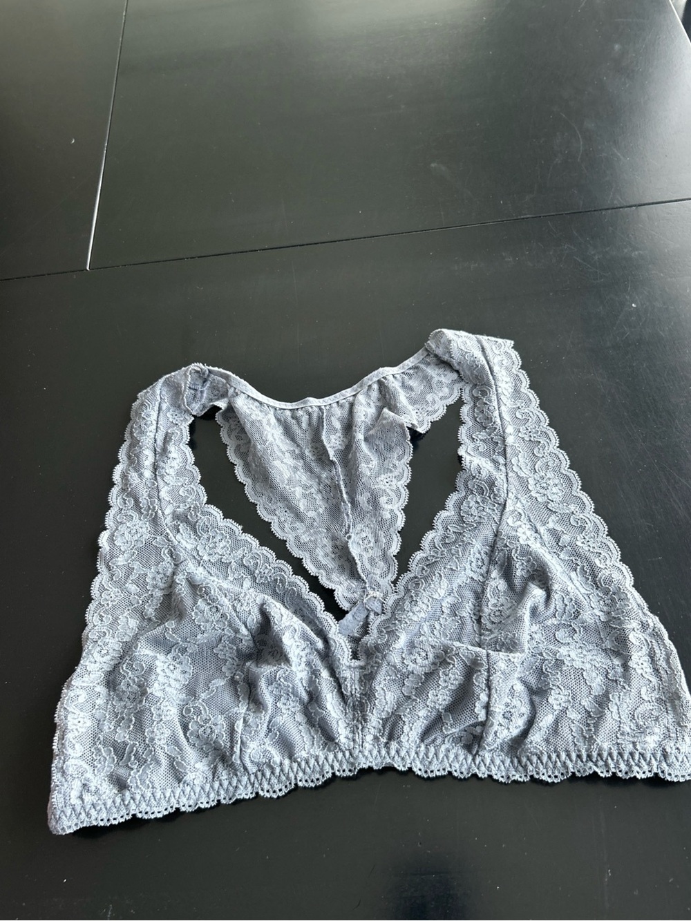 Victoria’s‎ Secret Floral Lace Bralette XL Racerback Gray